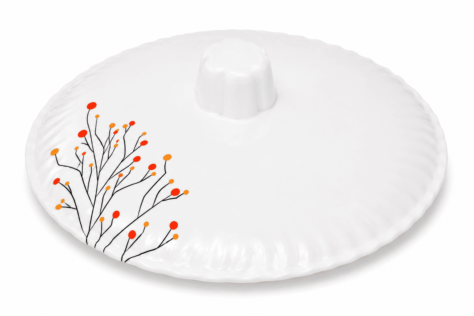 Melvio Autumn Bloom melamine serving bowl with lid – premium dinnerware accessory