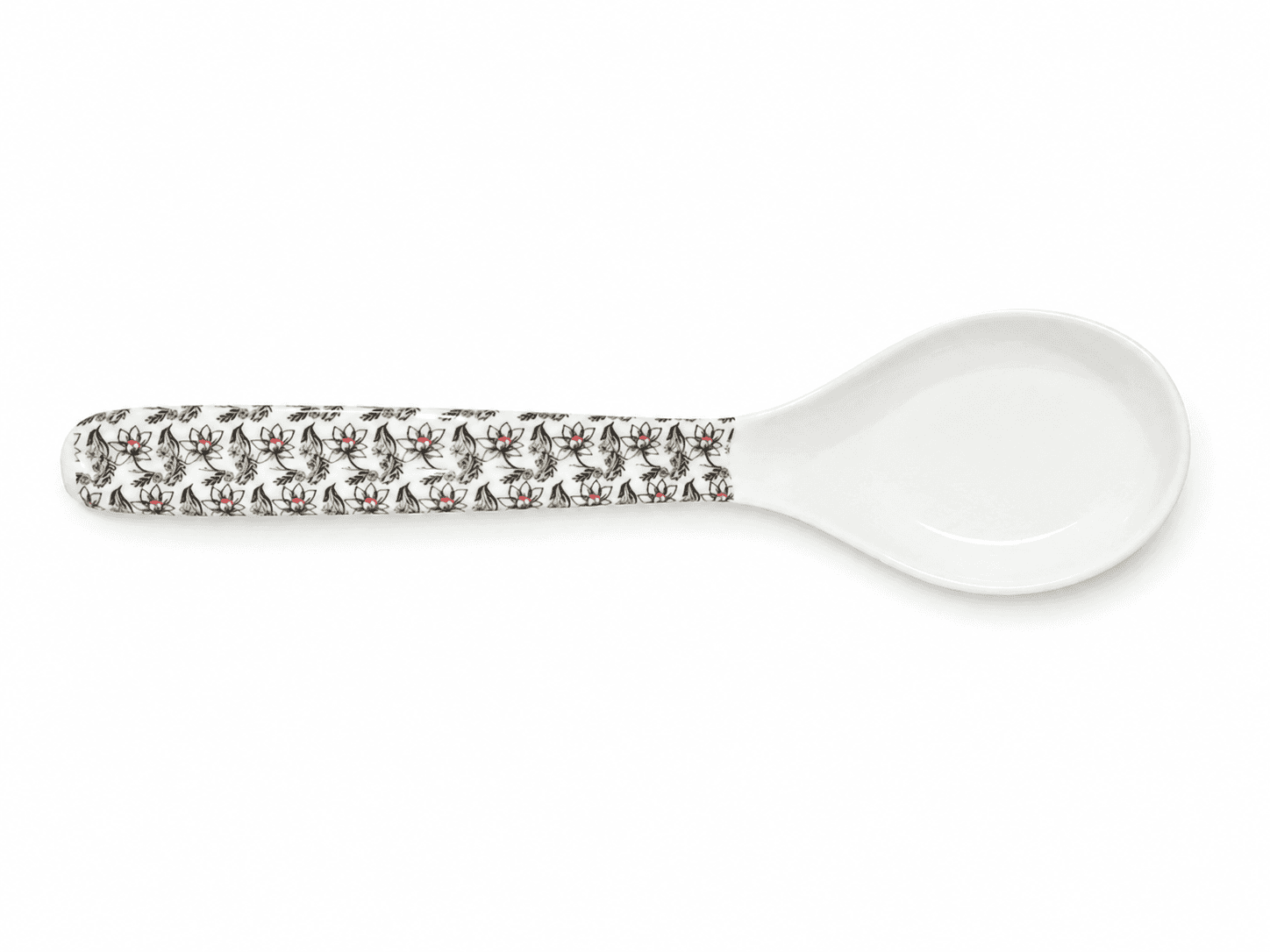 Melvio Midnight Bloom melamine serving spoon – premium tableware accessory India